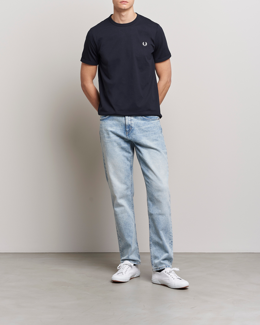 Mies | T-paidat | Fred Perry | Ringer Crew Neck Tee Navy