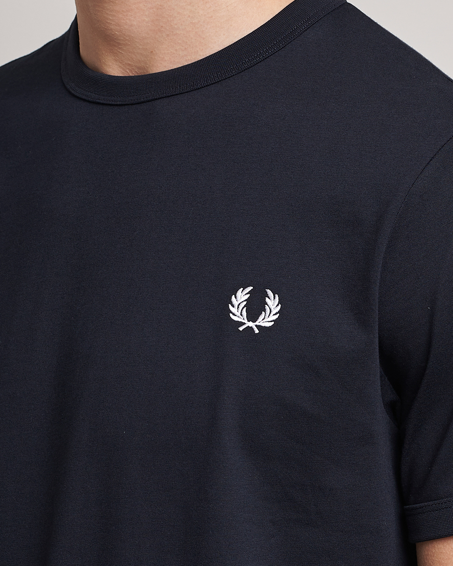 Mies | T-paidat | Fred Perry | Ringer Crew Neck Tee Navy