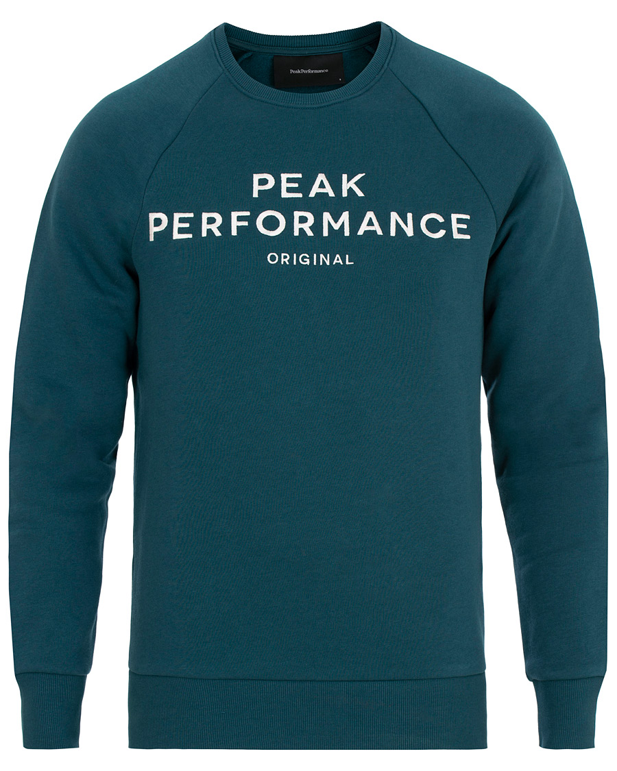 Mies | Puserot | Peak Performance | Logo Crew Neck Sweatshirt Teal Extreme