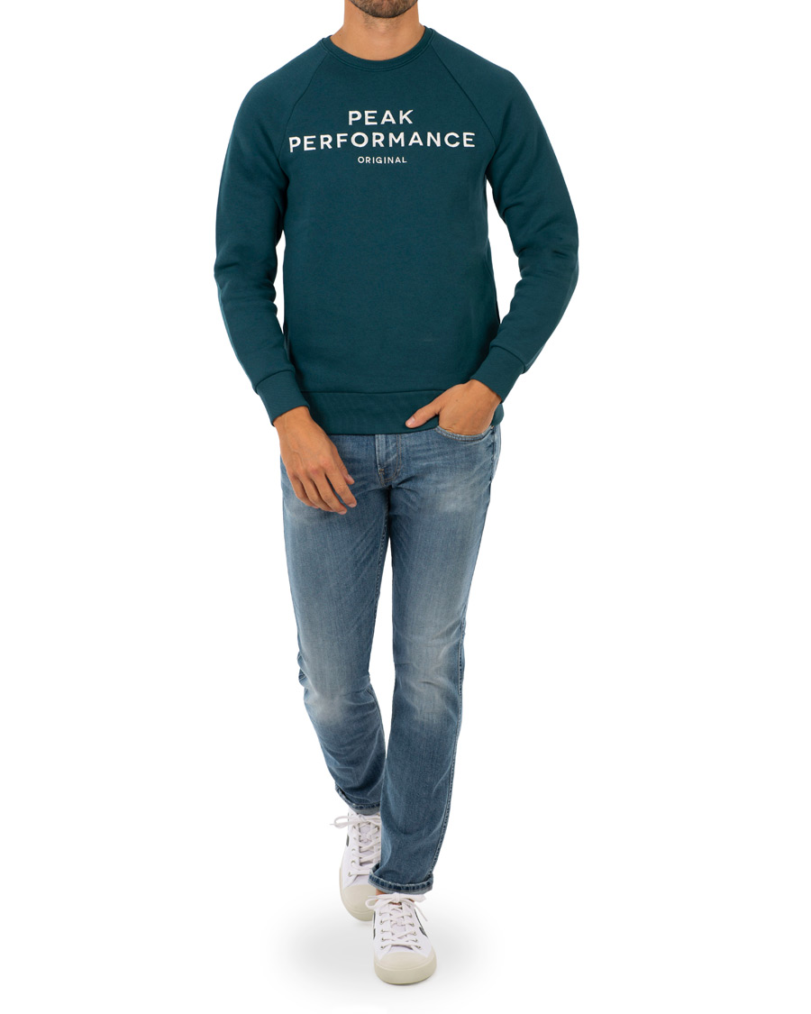 Mies | Puserot | Peak Performance | Logo Crew Neck Sweatshirt Teal Extreme