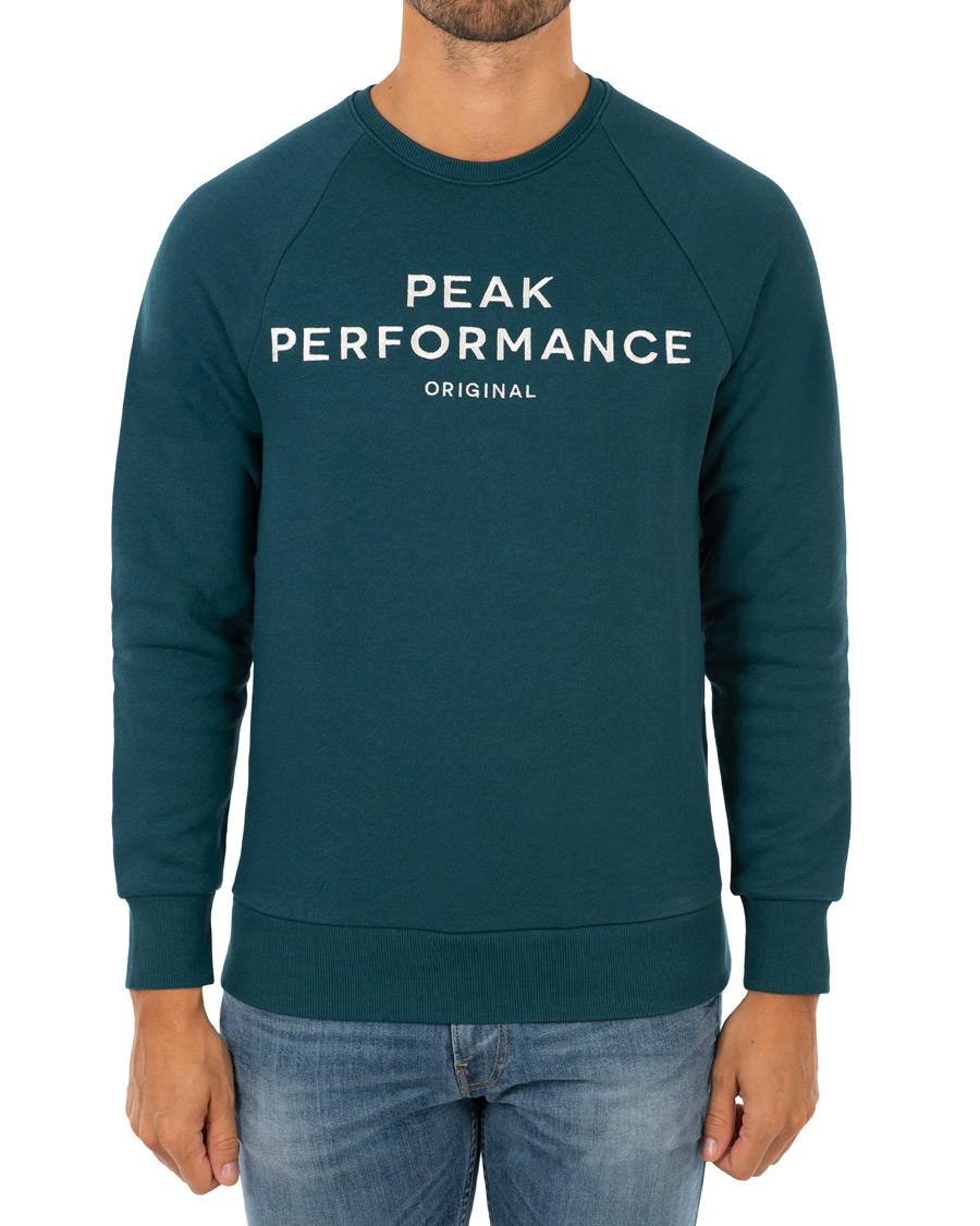 Mies | Puserot | Peak Performance | Logo Crew Neck Sweatshirt Teal Extreme