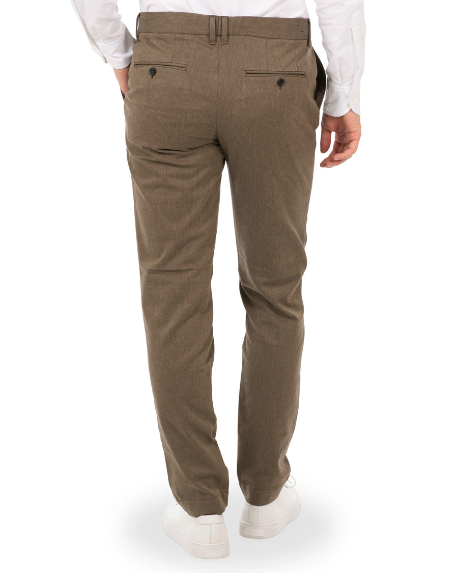 Mies | Housut | J.Lindeberg | Chaze Flannel Twill Trousers Olive