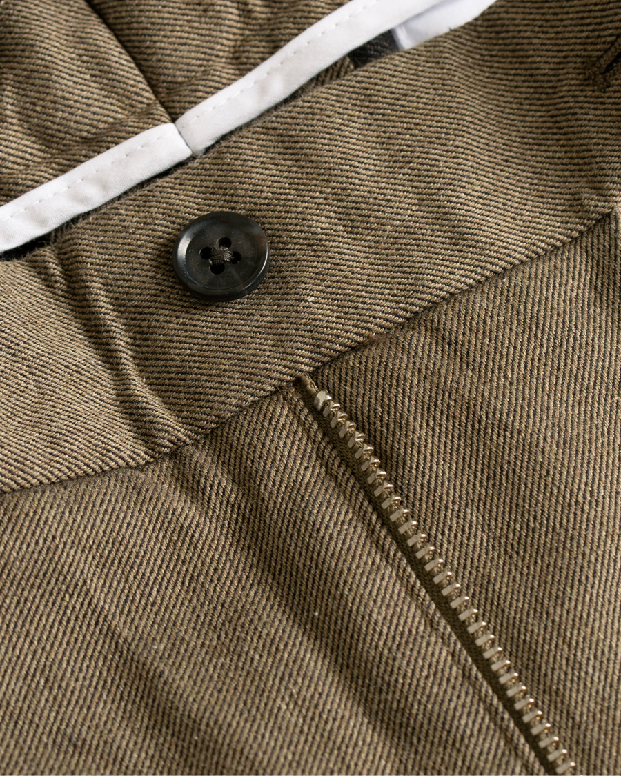 Mies | Housut | J.Lindeberg | Chaze Flannel Twill Trousers Olive