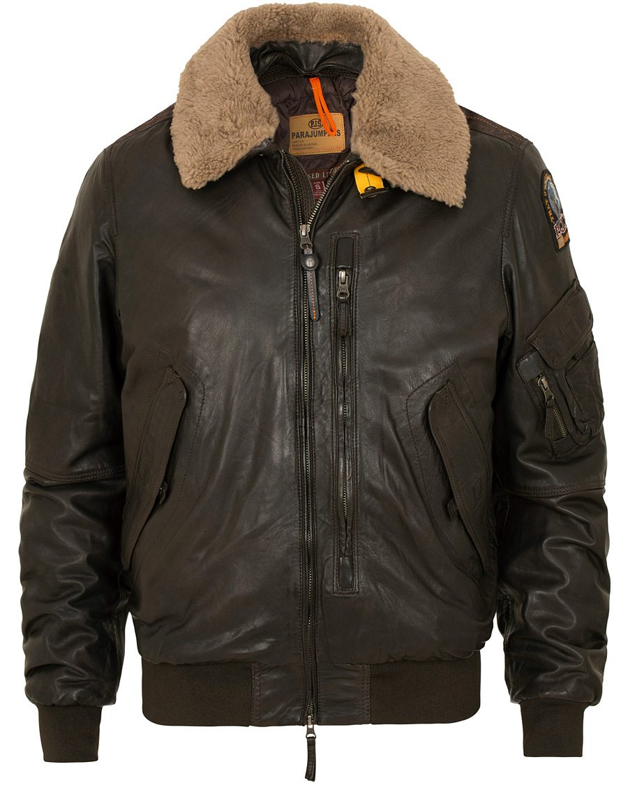 Mies | Takit | Parajumpers | Josh Leather Jacket Dark Brown