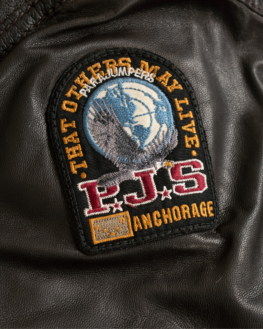 Mies | Takit | Parajumpers | Josh Leather Jacket Dark Brown