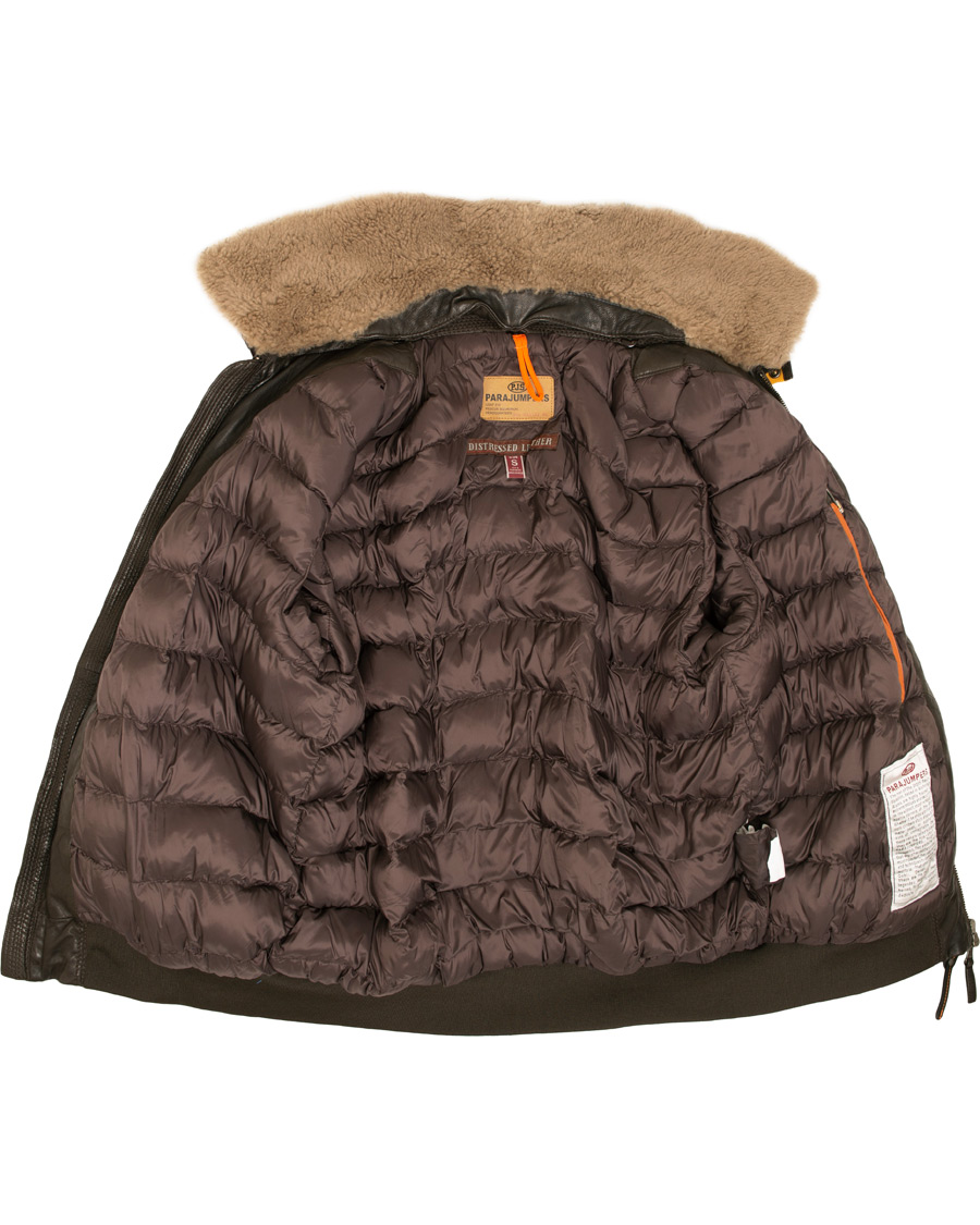 Mies | Takit | Parajumpers | Josh Leather Jacket Dark Brown