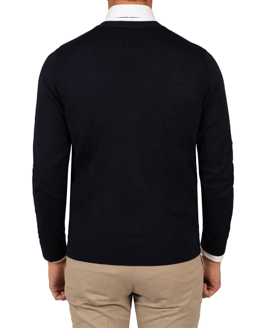 Mies | Puserot | BOSS BLACK | BOSS Mardon Extra Fine Merino Cardigan Dark Navy