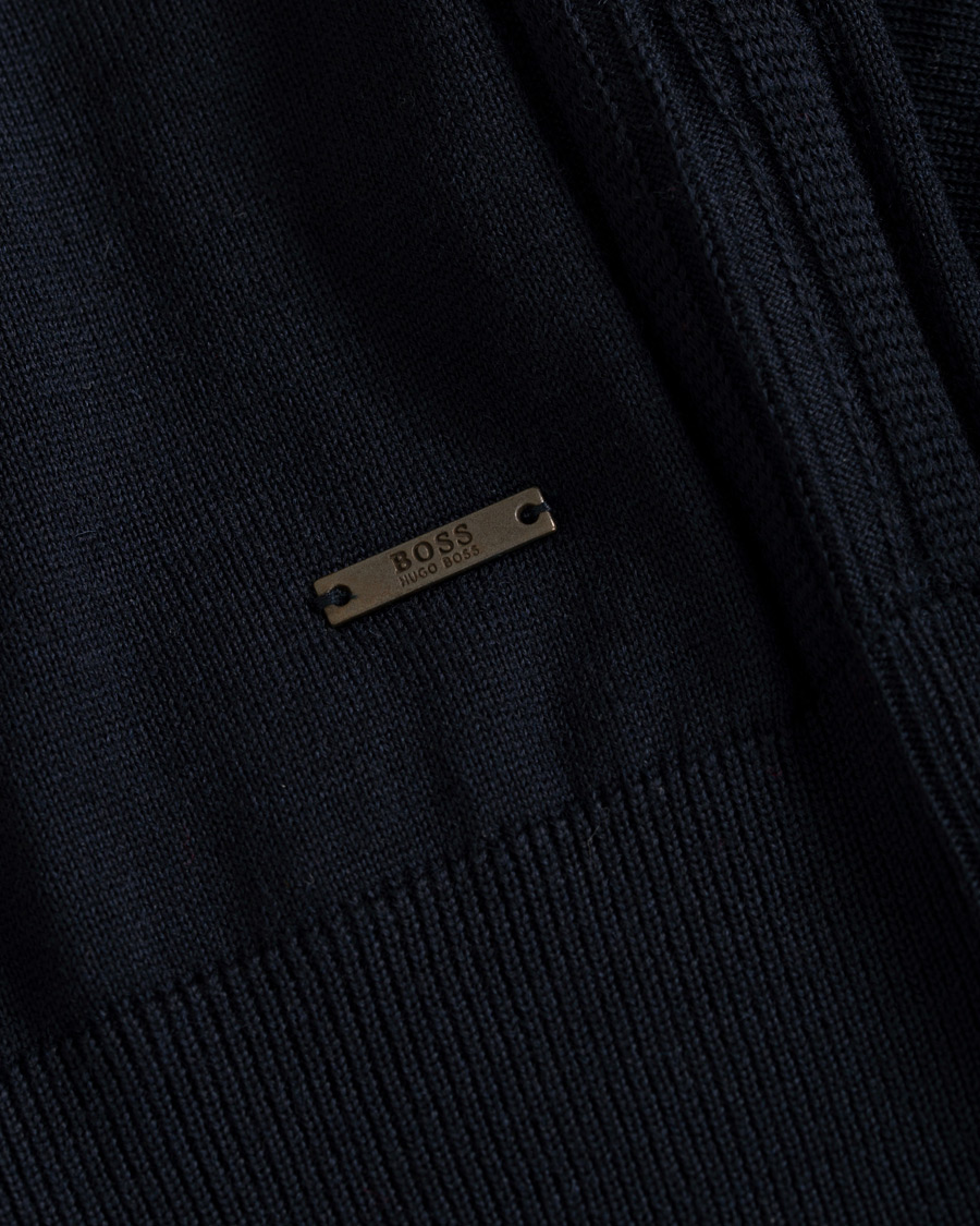 Mies | Puserot | BOSS BLACK | BOSS Mardon Extra Fine Merino Cardigan Dark Navy