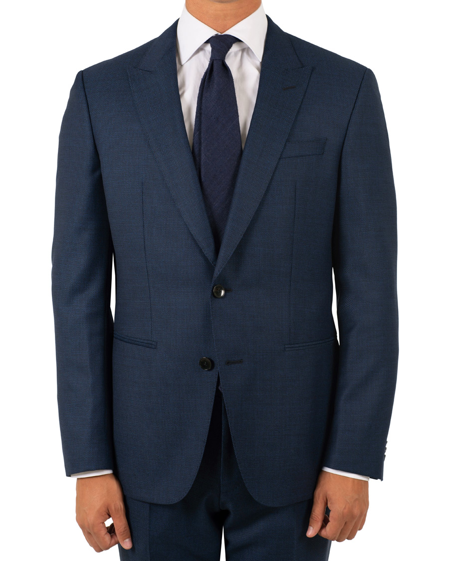 Mies | Puvut | BOSS BLACK | BOSS Helward/Gelvin Peak Lapel Wool Suit Navy