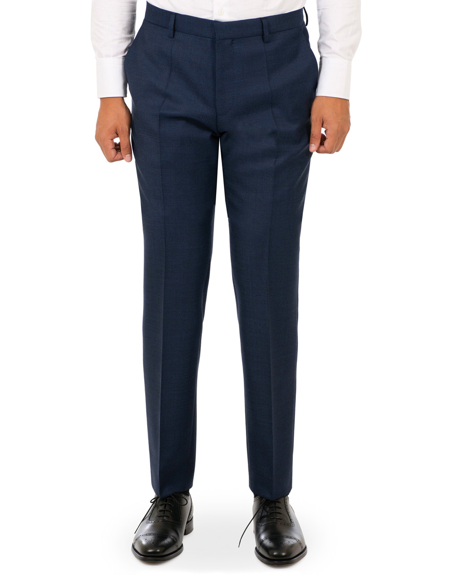 Mies | Puvut | BOSS BLACK | BOSS Helward/Gelvin Peak Lapel Wool Suit Navy