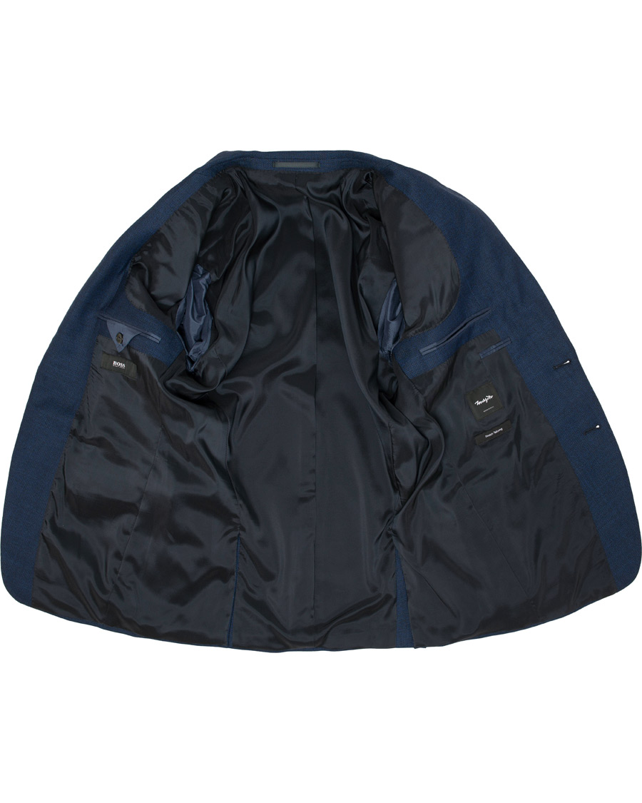 Mies | Puvut | BOSS BLACK | BOSS Helward/Gelvin Peak Lapel Wool Suit Navy