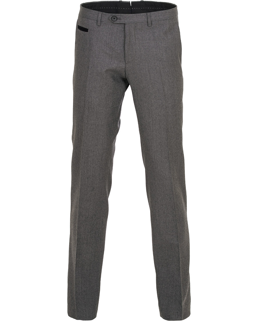 Mies | Housut | BOSS BLACK | BOSS Wilhelm Wool Trousers Open Grey