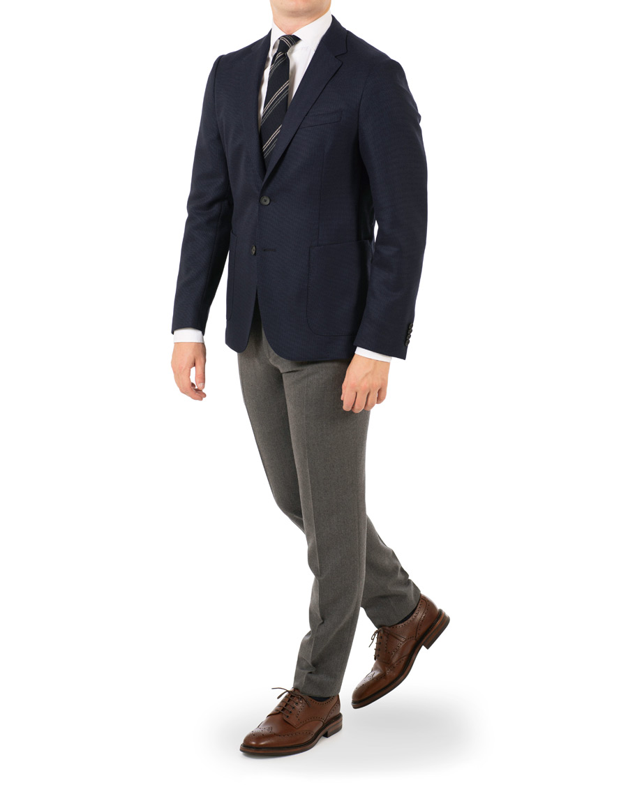 Mies | Housut | BOSS BLACK | BOSS Wilhelm Wool Trousers Open Grey