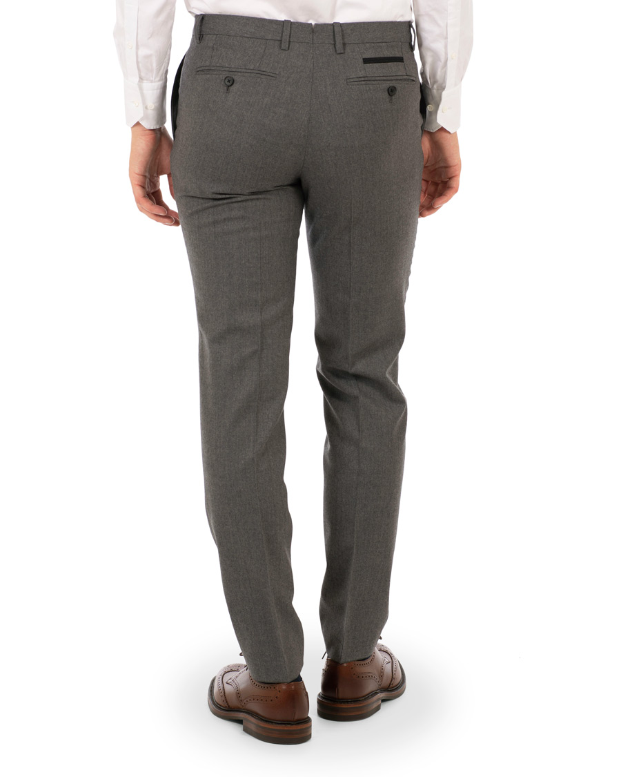 Mies | Housut | BOSS BLACK | BOSS Wilhelm Wool Trousers Open Grey