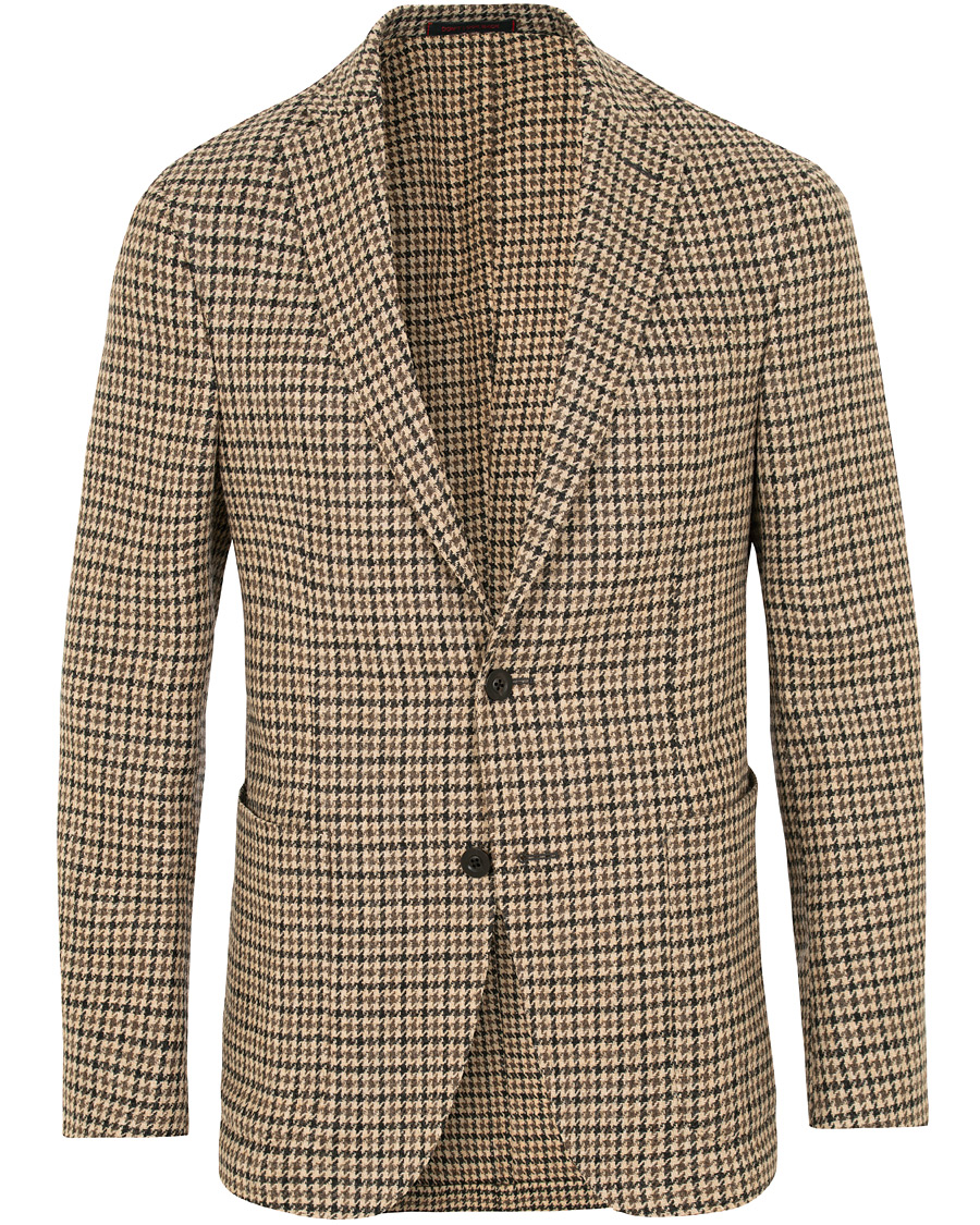Mies | Pikkutakit | The Gigi | Degas Single Breasted Houndstooth Tweed Blazer Brown