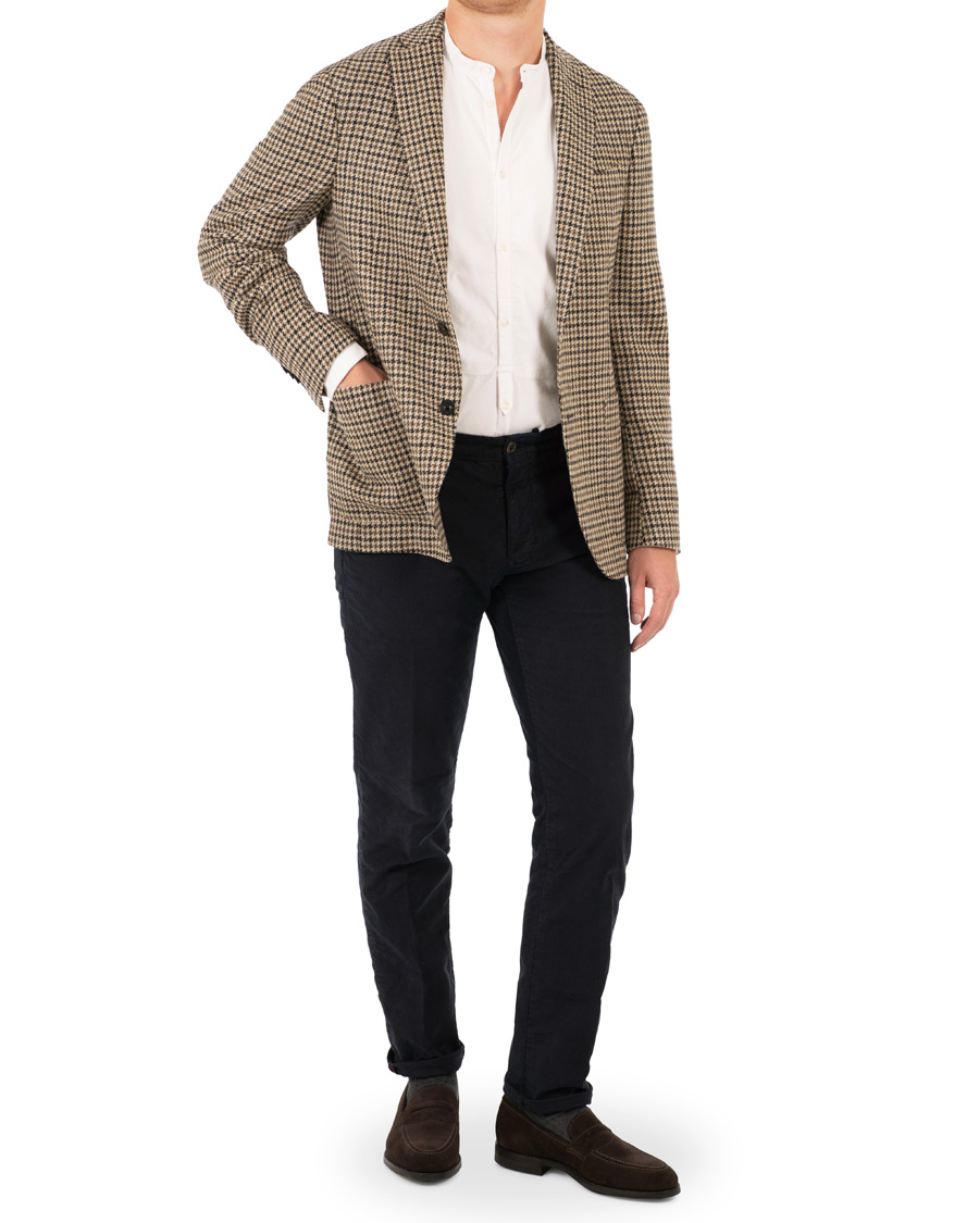 Mies | Pikkutakit | The Gigi | Degas Single Breasted Houndstooth Tweed Blazer Brown