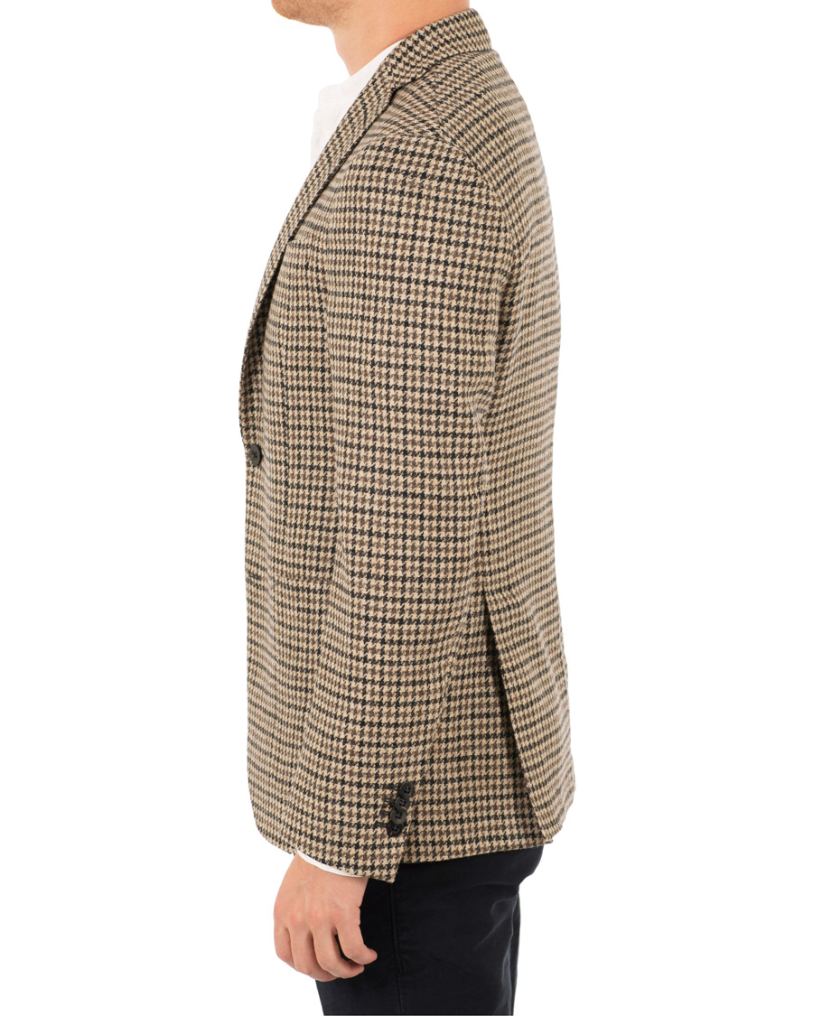 Mies | Pikkutakit | The Gigi | Degas Single Breasted Houndstooth Tweed Blazer Brown