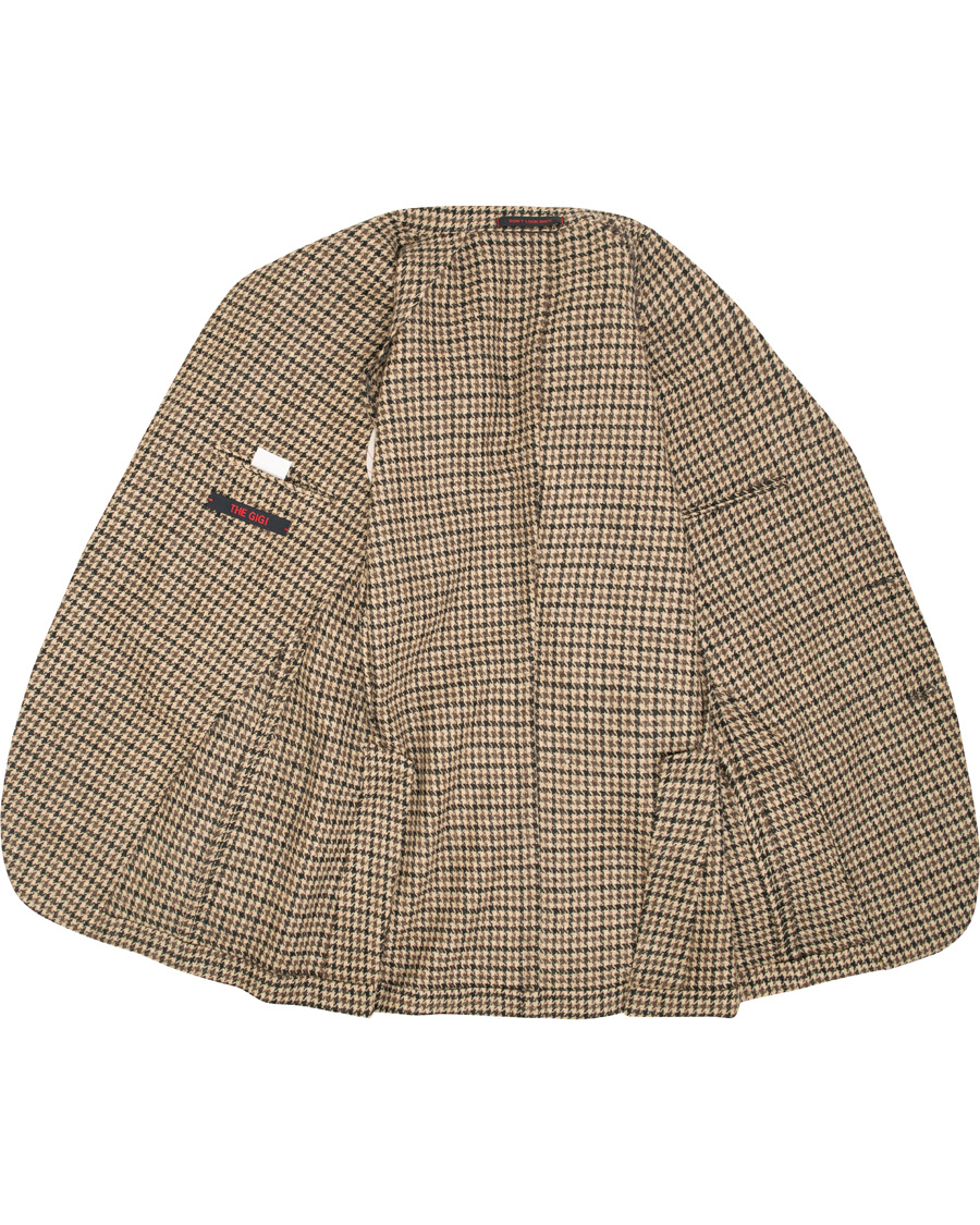 Mies | Pikkutakit | The Gigi | Degas Single Breasted Houndstooth Tweed Blazer Brown