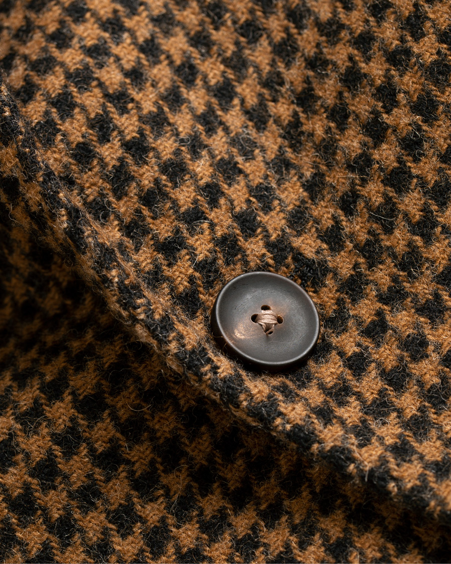 Mies | Pikkutakit | The Gigi | Art Garment Dyed Houndstooth Shetland Blazer Dark Brown