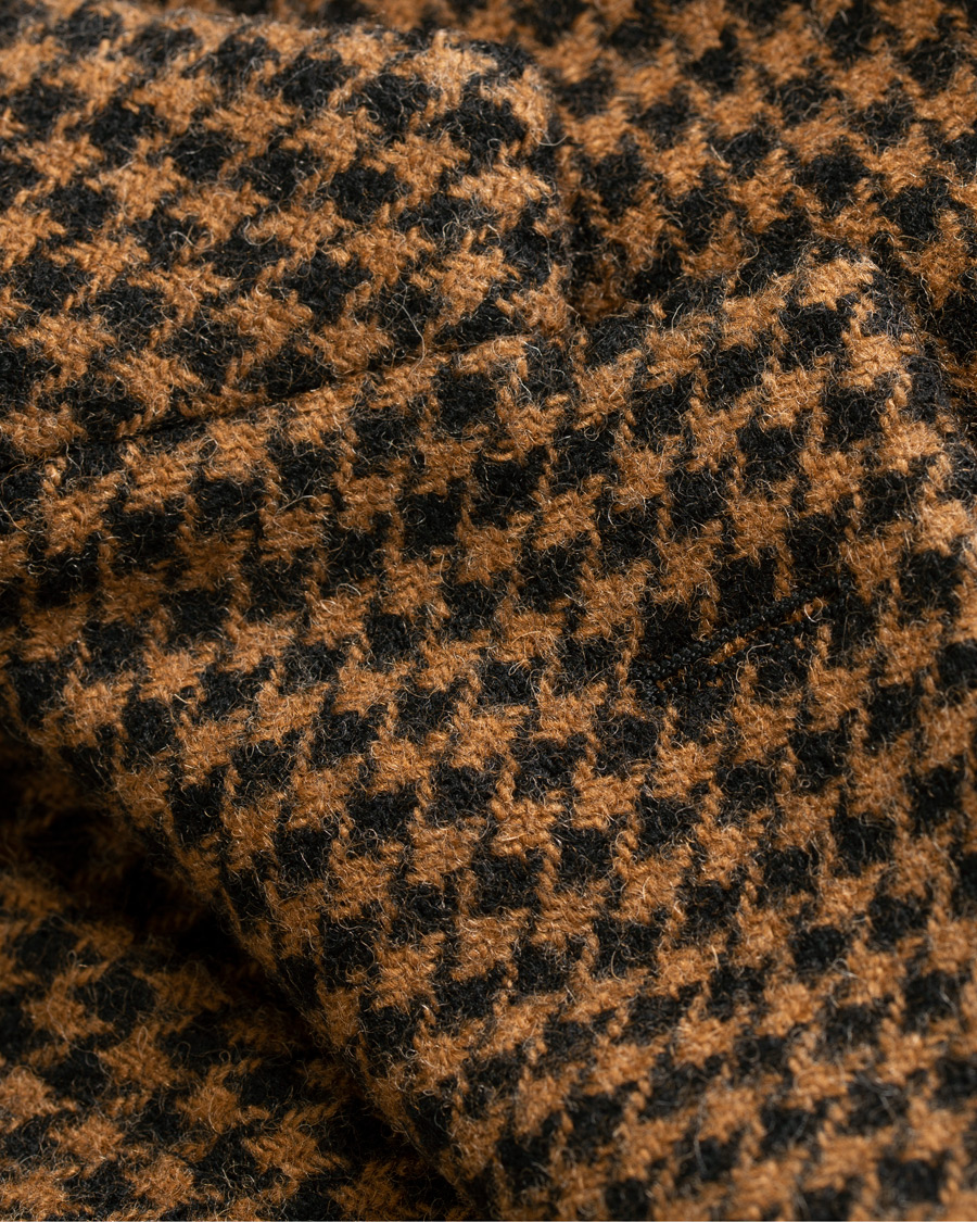 Mies | Pikkutakit | The Gigi | Art Garment Dyed Houndstooth Shetland Blazer Dark Brown