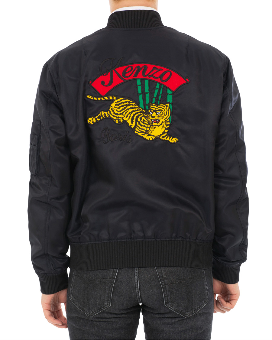 Mies | Takit | KENZO | Nylon Jumping Tiger Bomber Nylon Blue