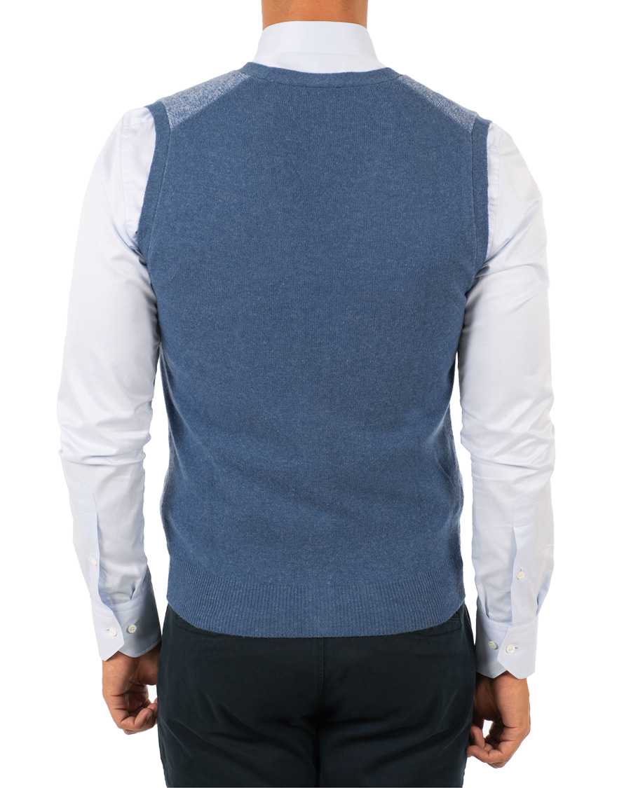 Mies | Puserot | Stenströms | Lambswool Vest Blue