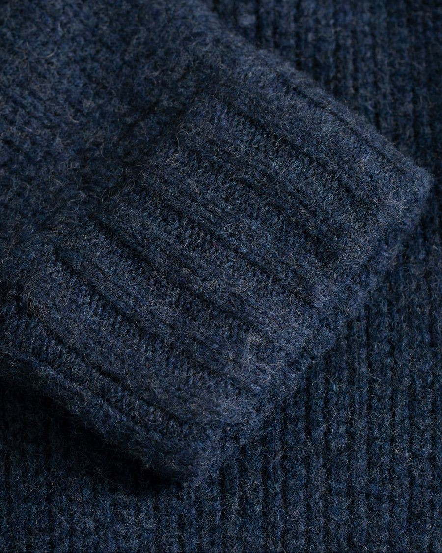 Mies | Puserot | Stenströms | Merino Wool Knitted Cardigan Navy