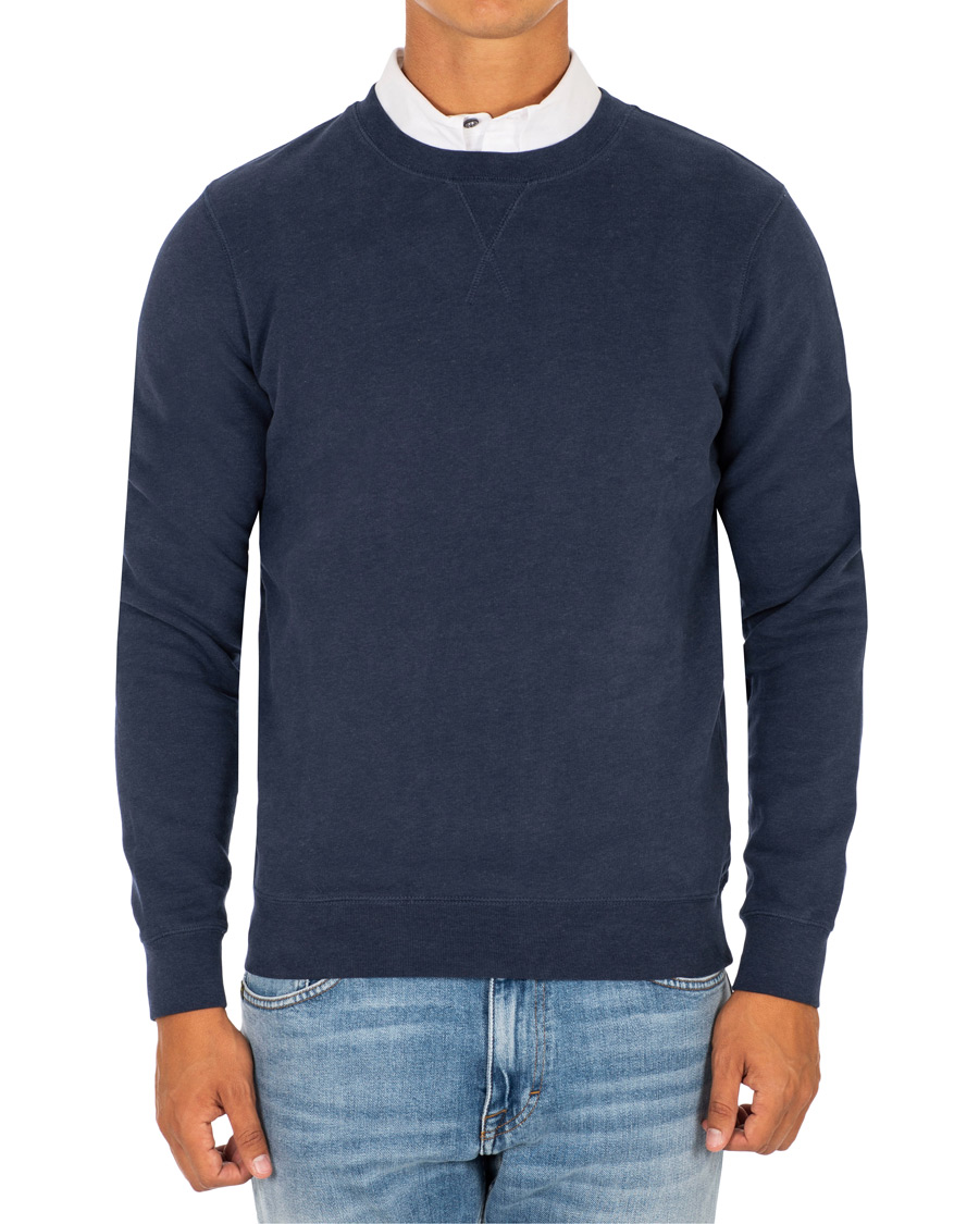 Mies | Puserot | Sunspel | Loopback Sweatshirt Navy Melange