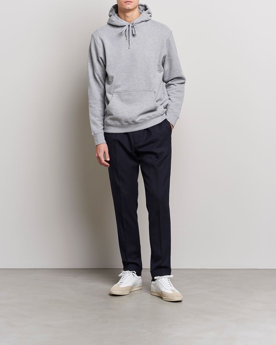 Mies | Puserot | Sunspel | Loopback Hoodie Grey Melange