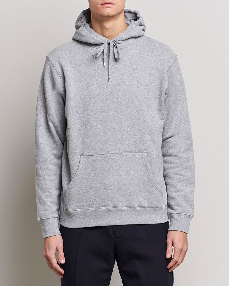 Mies | Puserot | Sunspel | Loopback Hoodie Grey Melange
