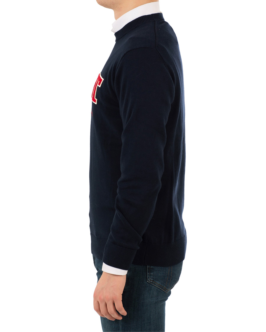 Mies | Puserot | GANT | Logo Crew Neck Marine