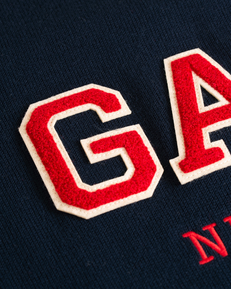 Mies | Puserot | GANT | Logo Crew Neck Marine