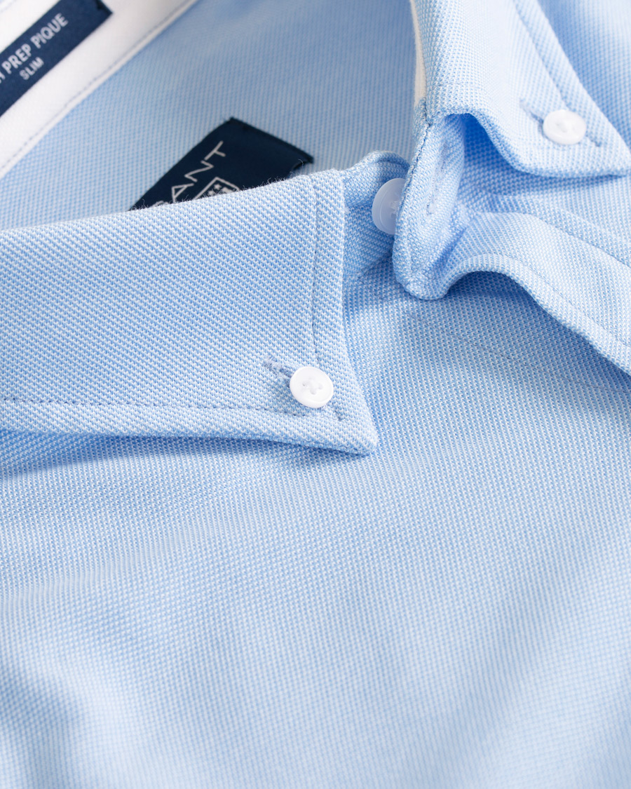 Mies | Kauluspaidat | GANT | Slim Fit Tech Prep Pique Shirt Capri Blue
