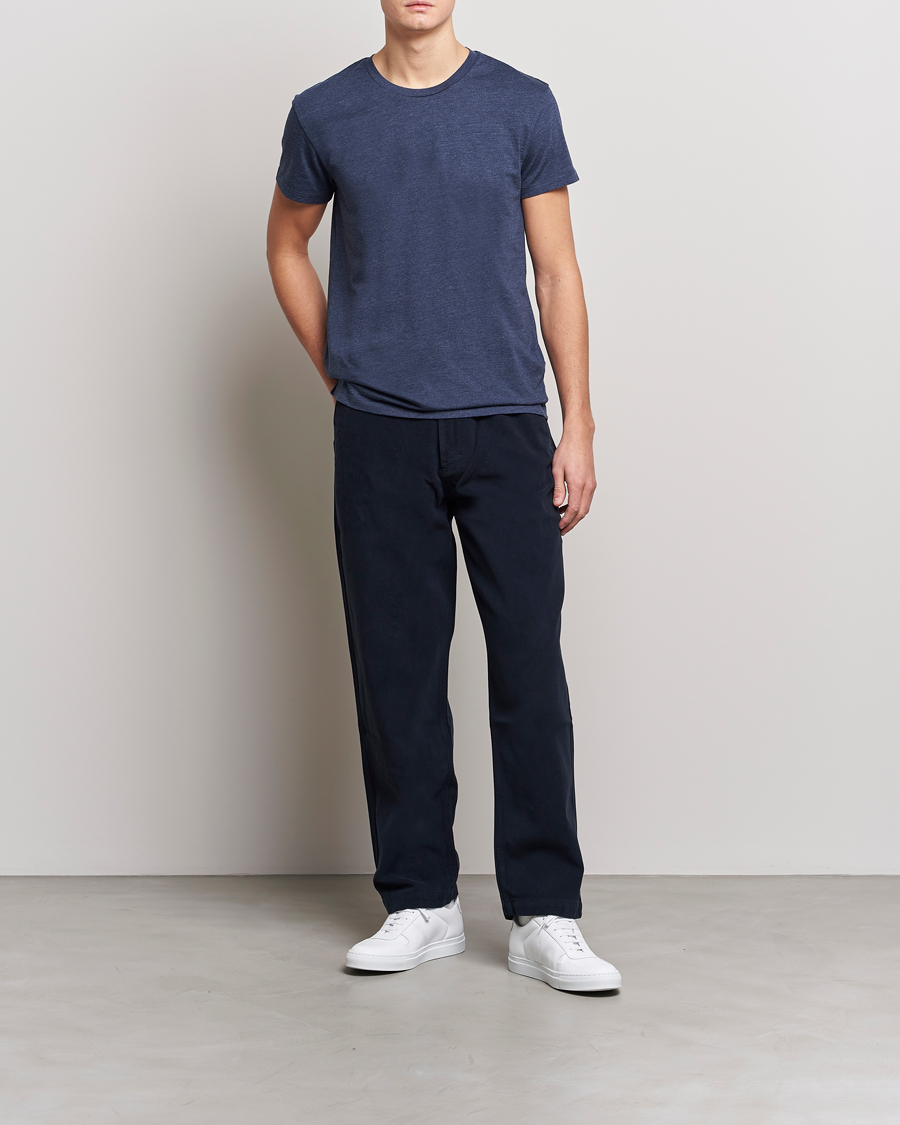 Mies | T-paidat | Samsøe Samsøe | Kronos Crew Neck Tee Blue Iris Melange