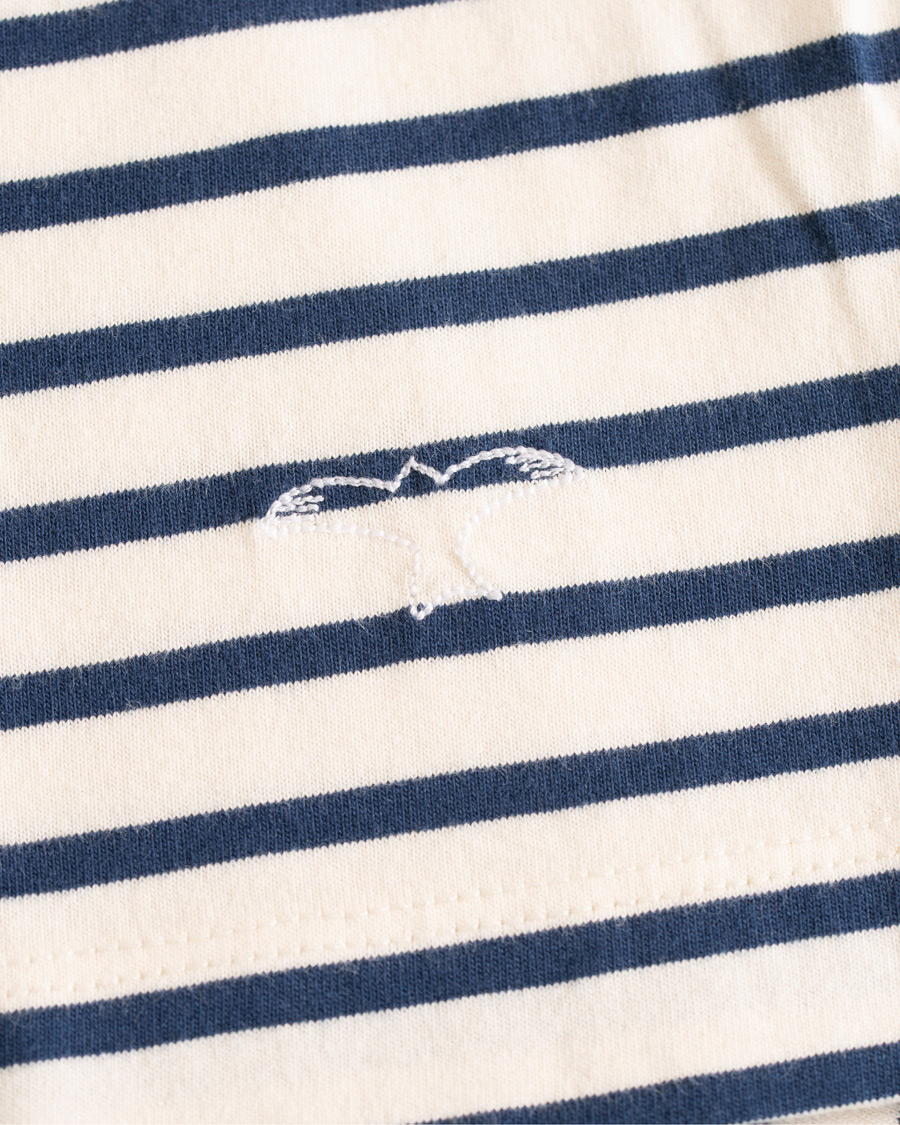 Mies | T-paidat | The Workers Club | Breton Stripe Sweater White/Navy