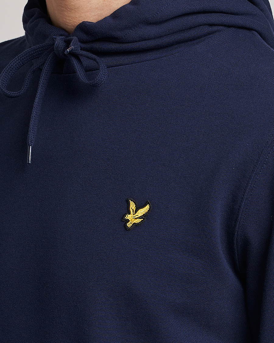 Mies | Puserot | Lyle & Scott | Organic Cotton Pullover Hoodie Navy