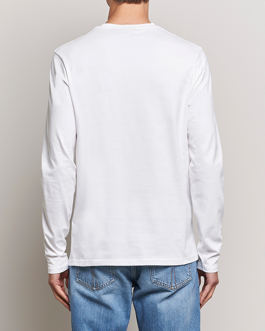 Mies | T-paidat | Lyle & Scott | Plain Long Sleeve Cotton T-Shirt White