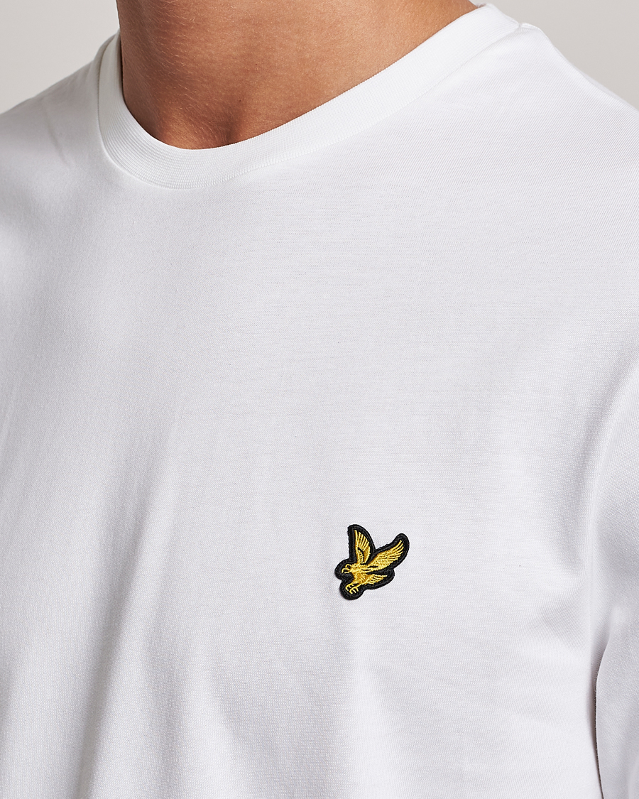 Mies | T-paidat | Lyle & Scott | Plain Long Sleeve Cotton T-Shirt White