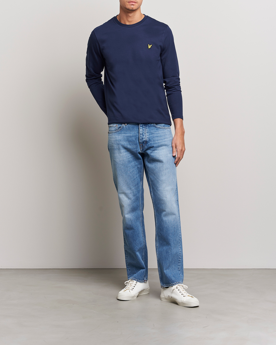 Mies | T-paidat | Lyle & Scott | Long Sleeve Crew Neck T-Shirt Navy