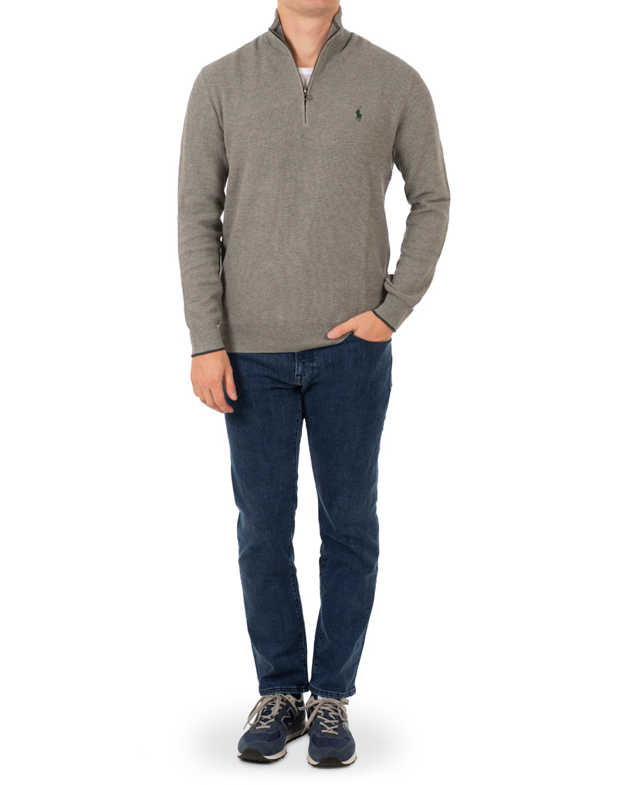 Mies | Puserot | Polo Ralph Lauren | Texture Half Zip Fawn Grey Heather
