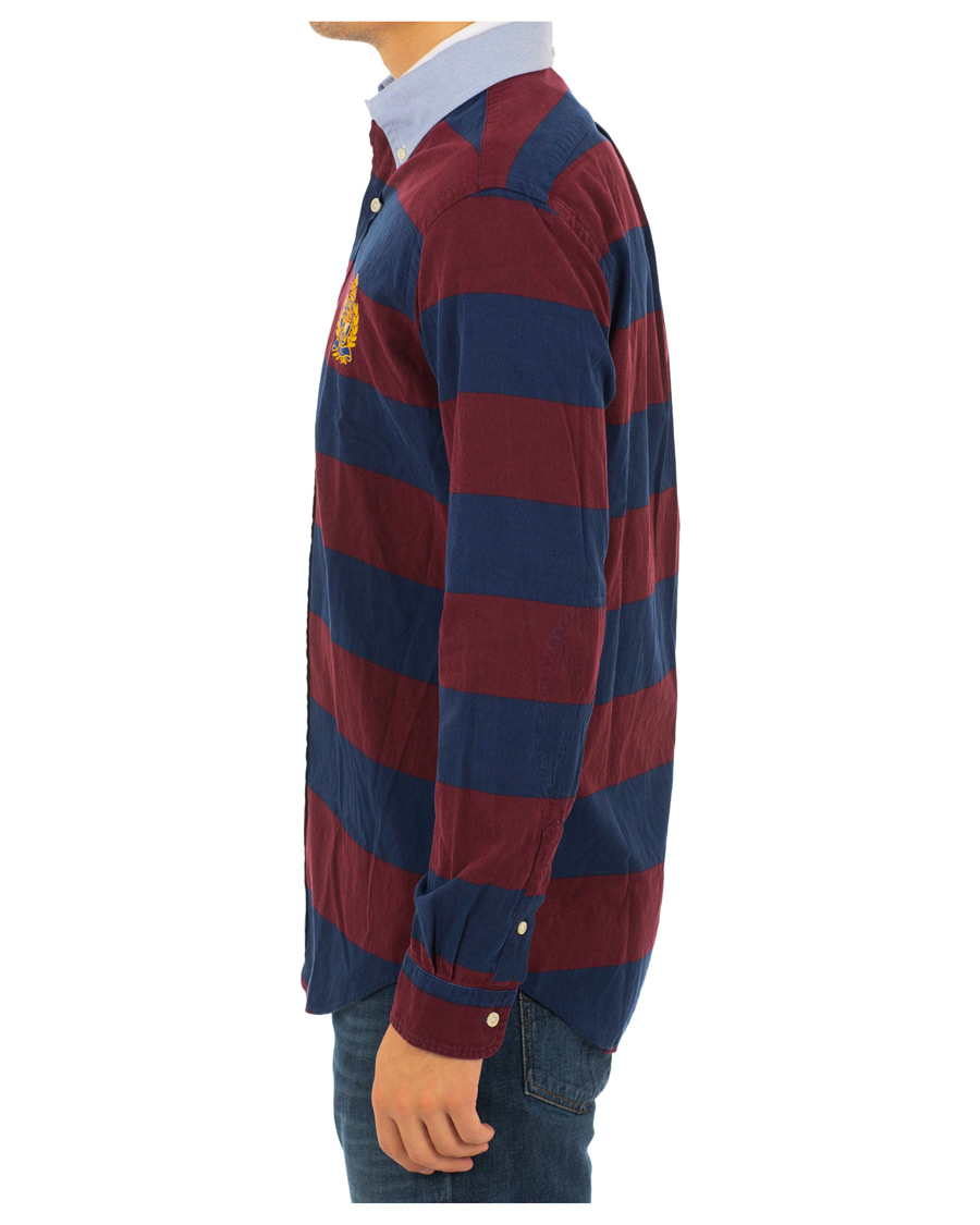 Mies | Kauluspaidat | Polo Ralph Lauren | Core Fit Barstripe Shirt Burgundy/Blue