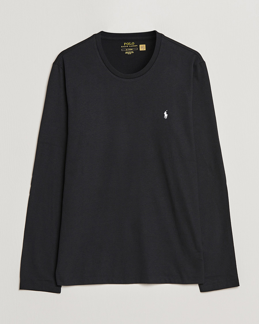 Mies | Pitkähihaiset t-paidat | Polo Ralph Lauren | Liquid Cotton Long Sleeve Crew Neck Tee Black