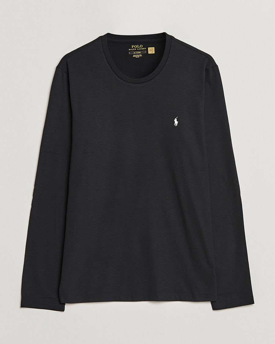 Mies | T-paidat | Polo Ralph Lauren | Liquid Cotton Long Sleeve Crew Neck T-Shirt Black