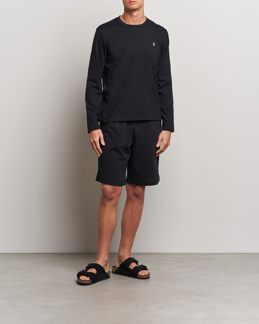 Mies | T-paidat | Polo Ralph Lauren | Liquid Cotton Long Sleeve Crew Neck T-Shirt Black