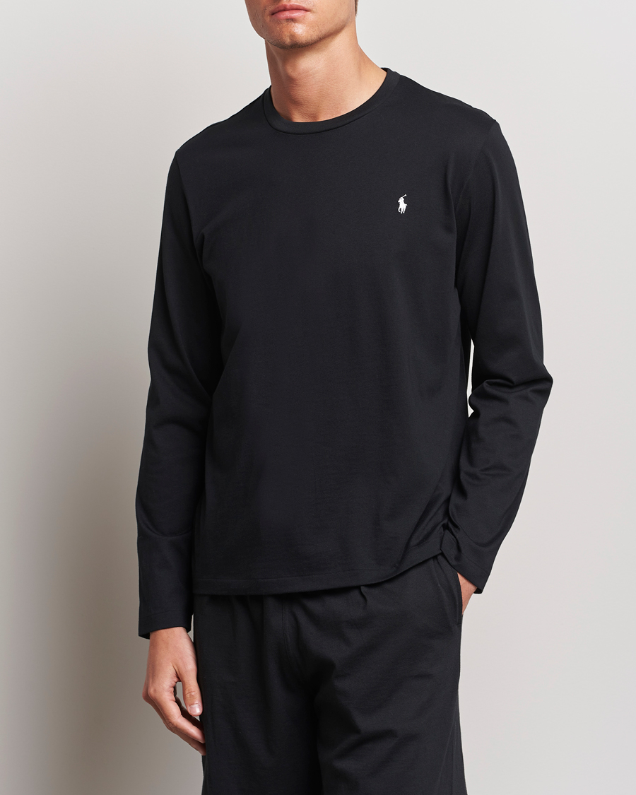 Mies | T-paidat | Polo Ralph Lauren | Liquid Cotton Long Sleeve Crew Neck T-Shirt Black