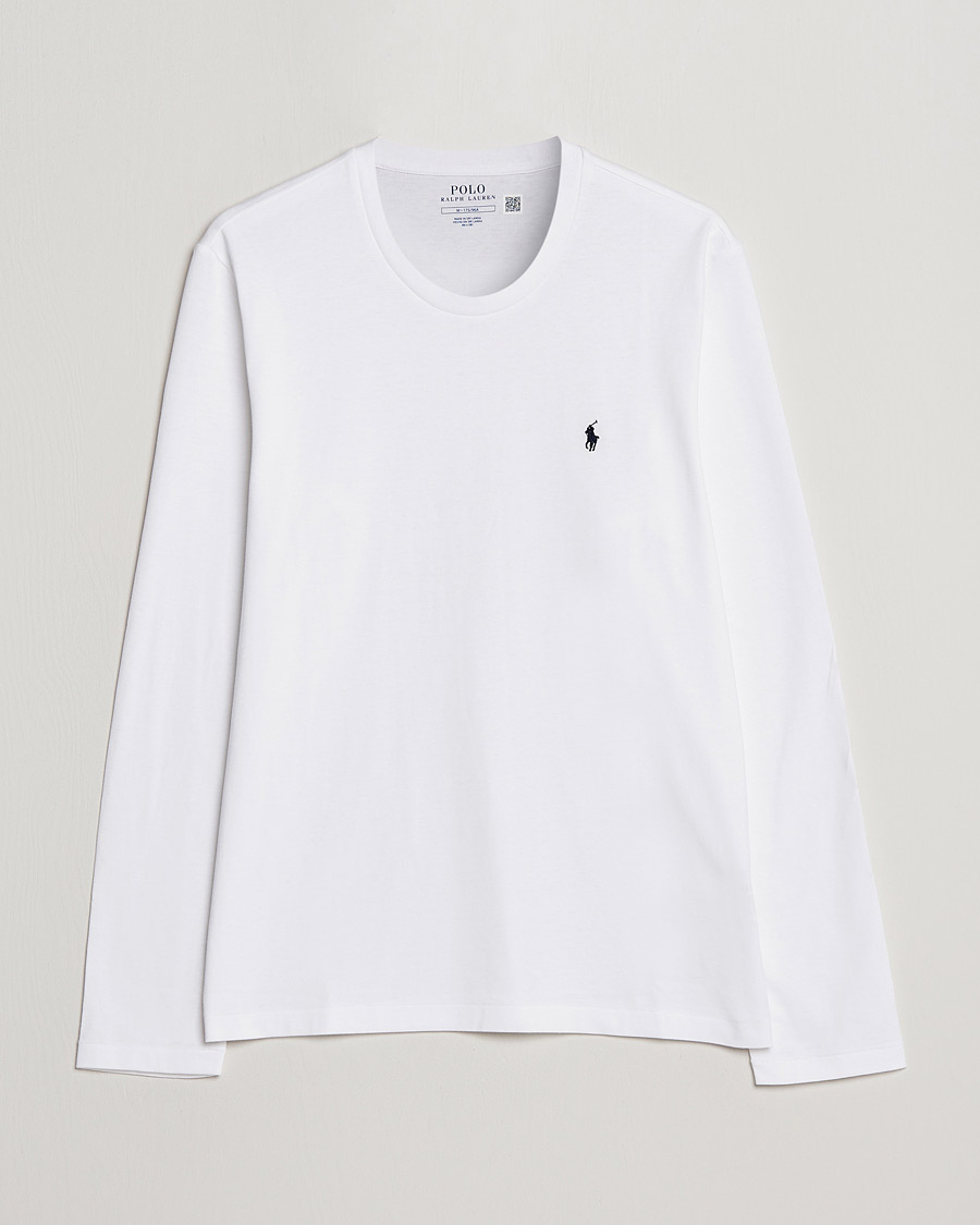 Mies | T-paidat | Polo Ralph Lauren | Liquid Cotton Long Sleeve Crew Neck Tee White