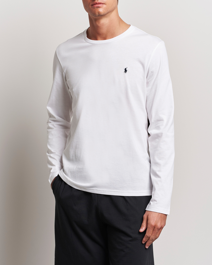 Mies | Pitkähihaiset t-paidat | Polo Ralph Lauren | Liquid Cotton Long Sleeve Crew Neck Tee White