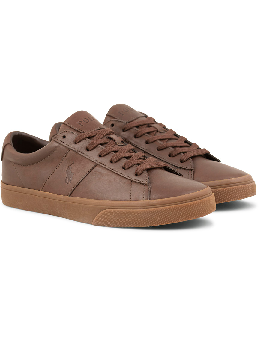 Mies | Polo Ralph Lauren Sayer Leather Sneaker Dark Brown | Polo Ralph Lauren | Sayer Leather Sneaker Dark Brown