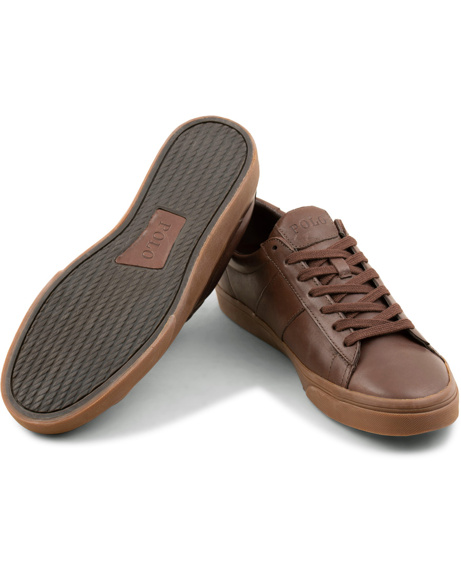Mies | Polo Ralph Lauren Sayer Leather Sneaker Dark Brown | Polo Ralph Lauren | Sayer Leather Sneaker Dark Brown