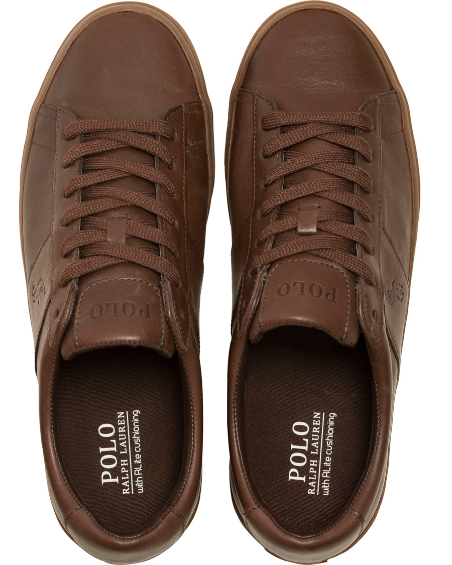 Mies | Polo Ralph Lauren Sayer Leather Sneaker Dark Brown | Polo Ralph Lauren | Sayer Leather Sneaker Dark Brown